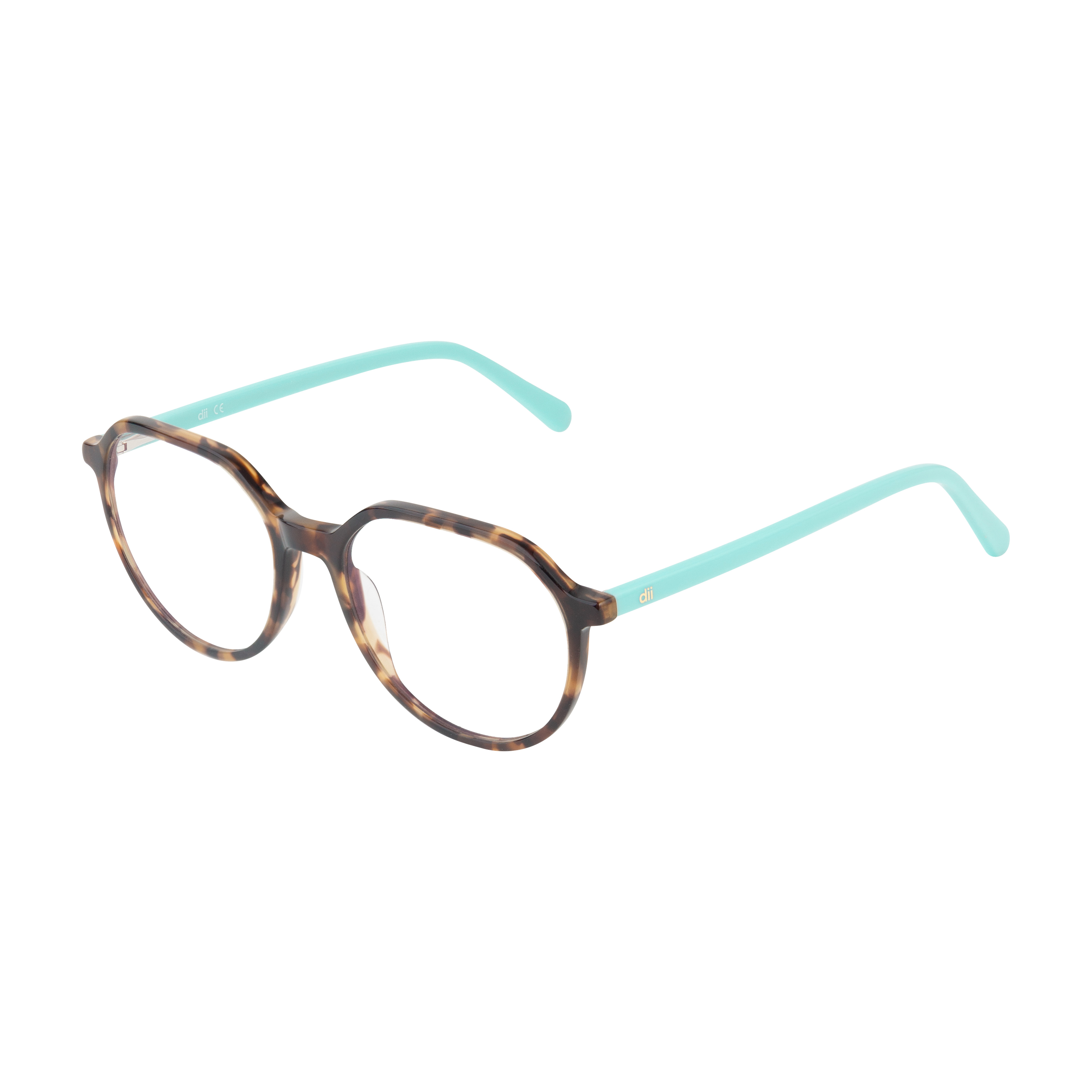 Armação para Óculos de Grau Feminino Dii Collection 5501 Demi Marrom com Azul Armação para Óculos de Grau Feminino Dii Collection 5501 Demi Marrom com A