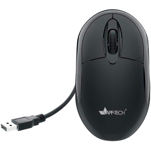 Foto 2 de Mouse óptico usb, 1200 DPI, Preto, MF100, App-Tech - CX 1 UN