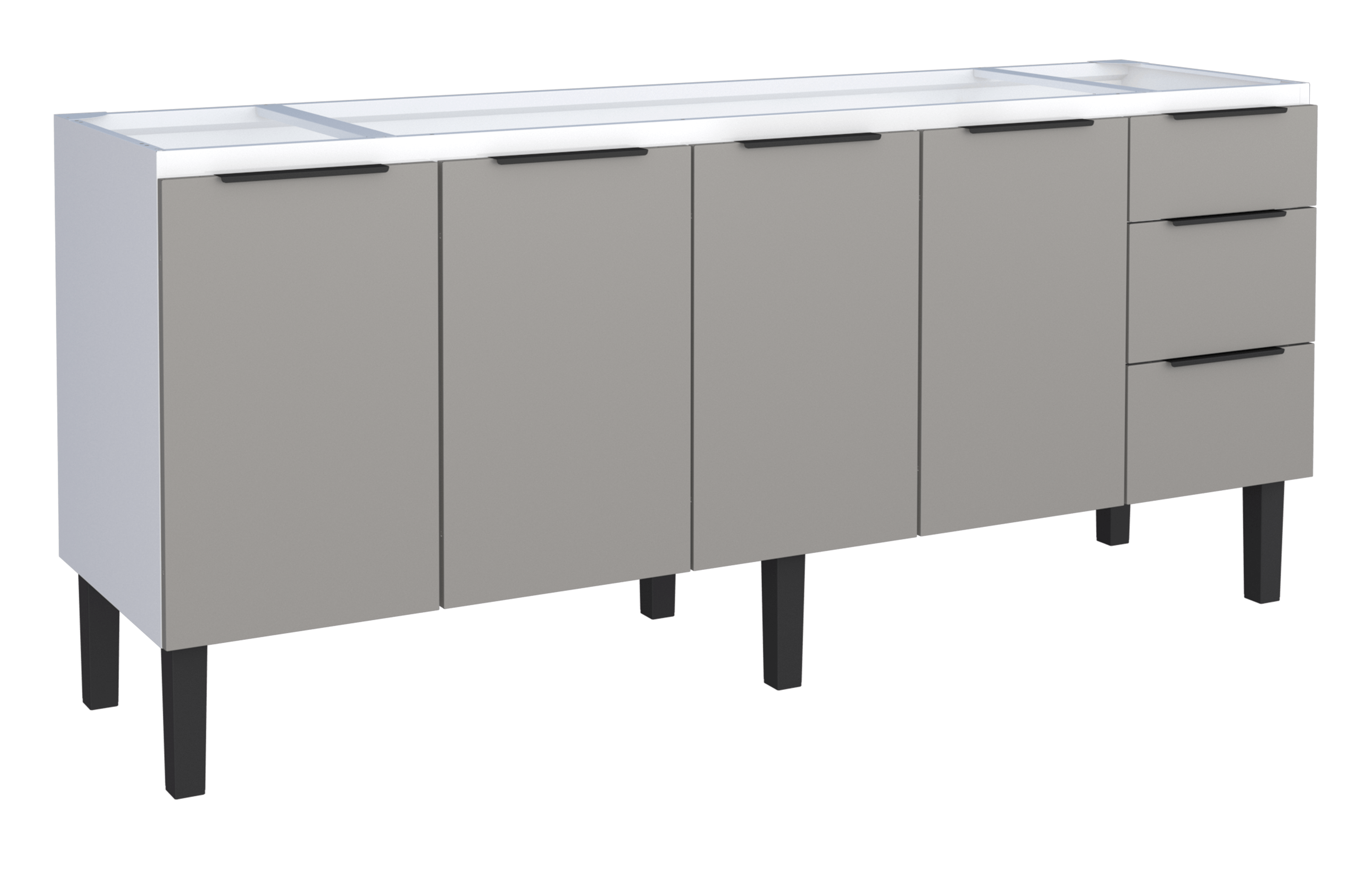 Gabinete Aco Jupiter 192Cm Cinza Cozimax
