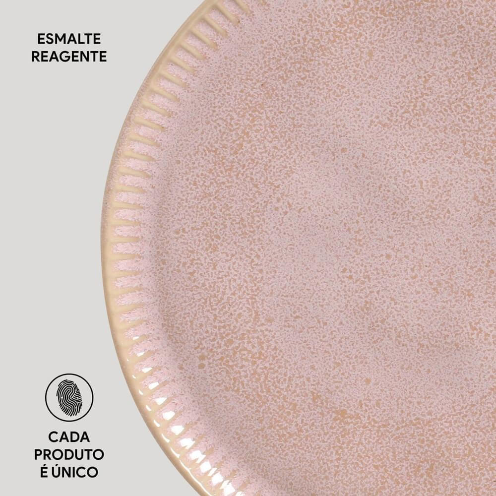 Foto 5 de Conjunto com 6 Pratos Raso Linhas Litchi Ø27,5cm