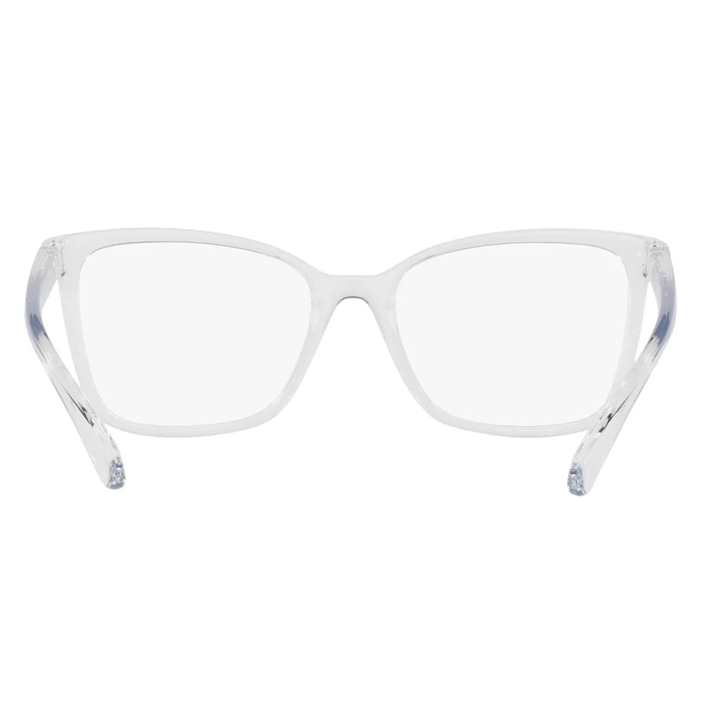 Foto 4 de Armação de Óculos de Grau Feminina Tecnol Retangular TN3080 cor Cristal Transparente