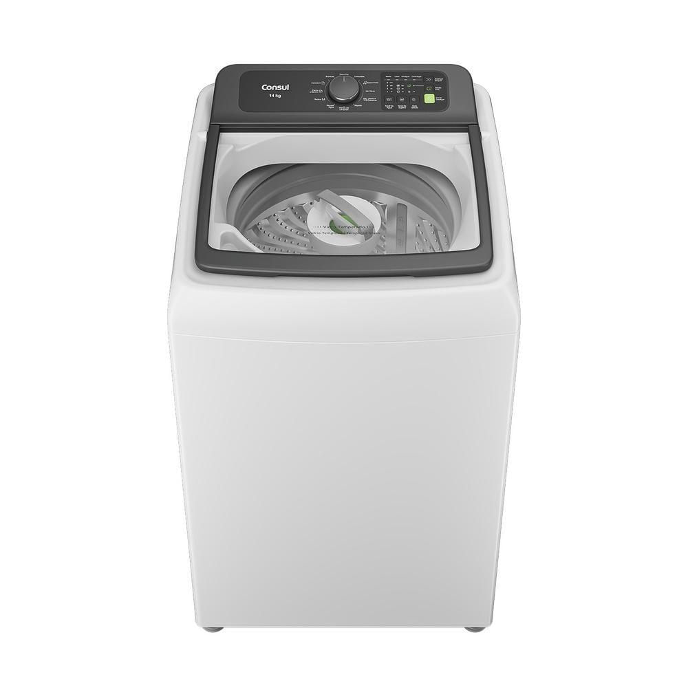Máquina de Lavar Automática Consul CWN14AB 14kg Superior Modo Eco Branco 110V