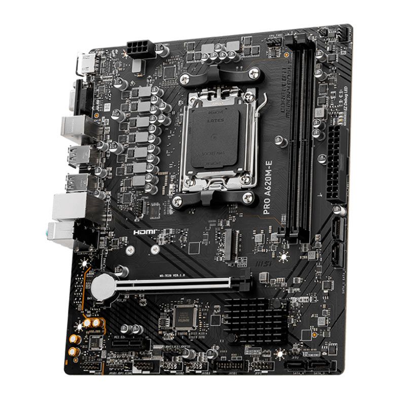 Foto 4 de Placa Mae MSI Pro A620M-E, DDR5, Socket AMD AM5, M-ATX, Chipset AMD A620, PRO-A620M-E
