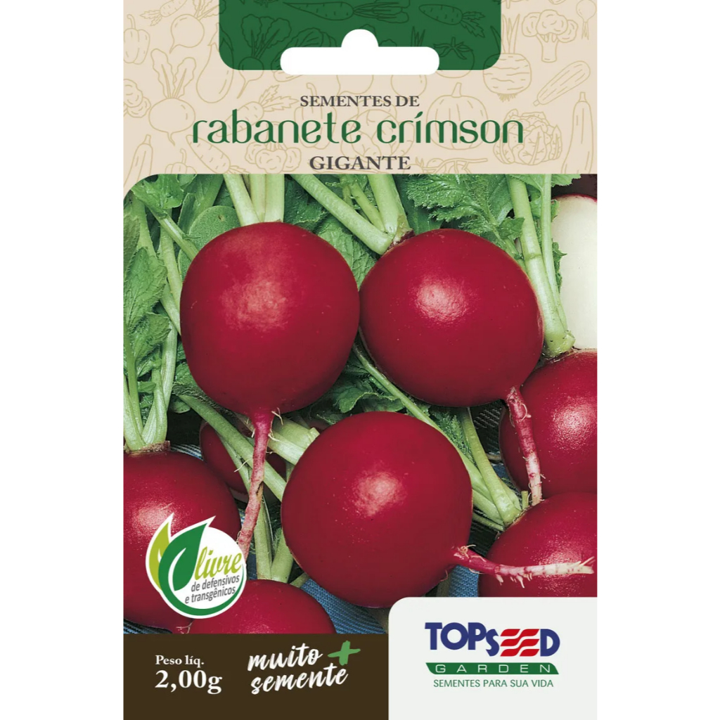 Semente Rabanete Crinso Topseed - 1 Envelope