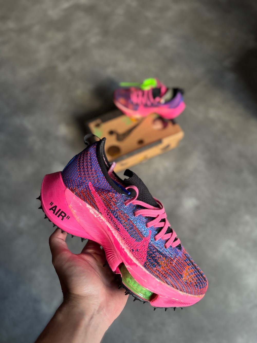 Off-White x Nike Air Zoom Tempo NEXT% Pink Glow — 39, Novo