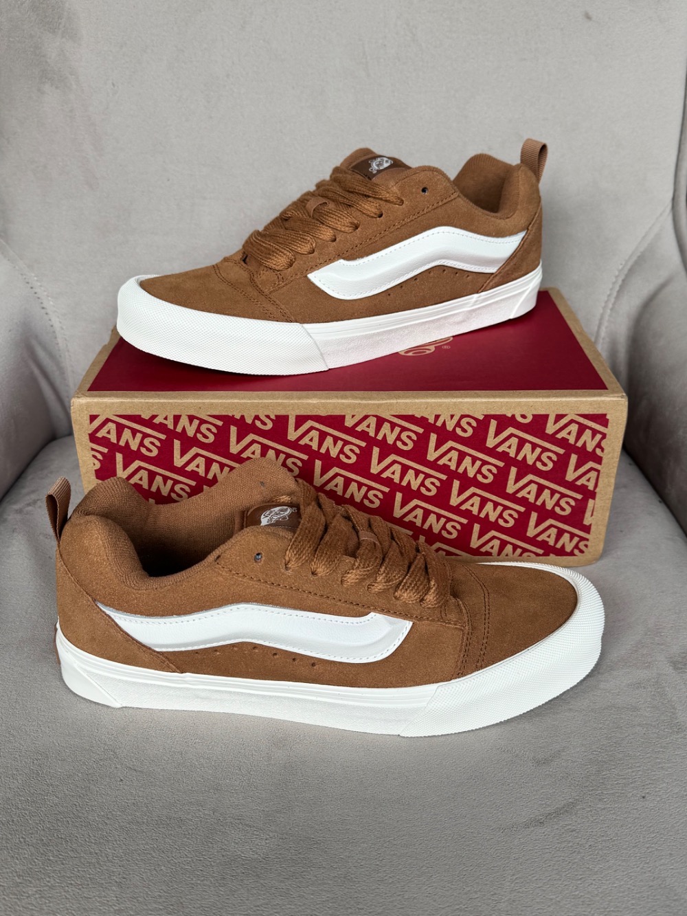Vans Knu Skool Brown White — 39 / 40 / 41, Novo