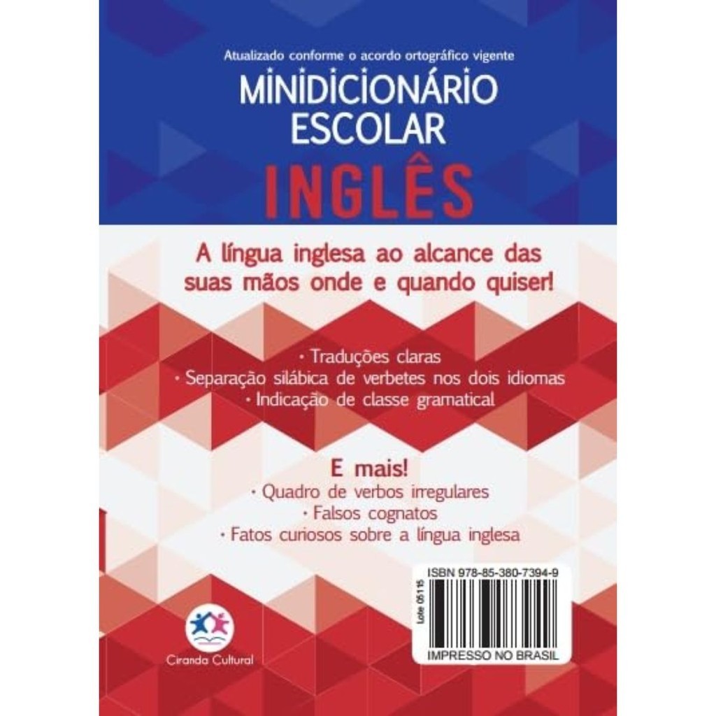 Foto 2 de Minidicionário Escolar Inglês | Editora Ciranda Cultural