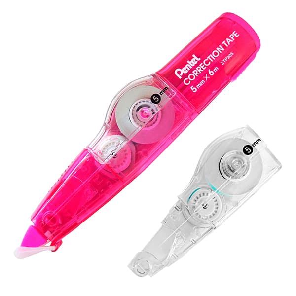 Corretivo em fita, 5mmx6m Rosa, com refil, SM/ZTP205R, Pentel - BT 1 UN