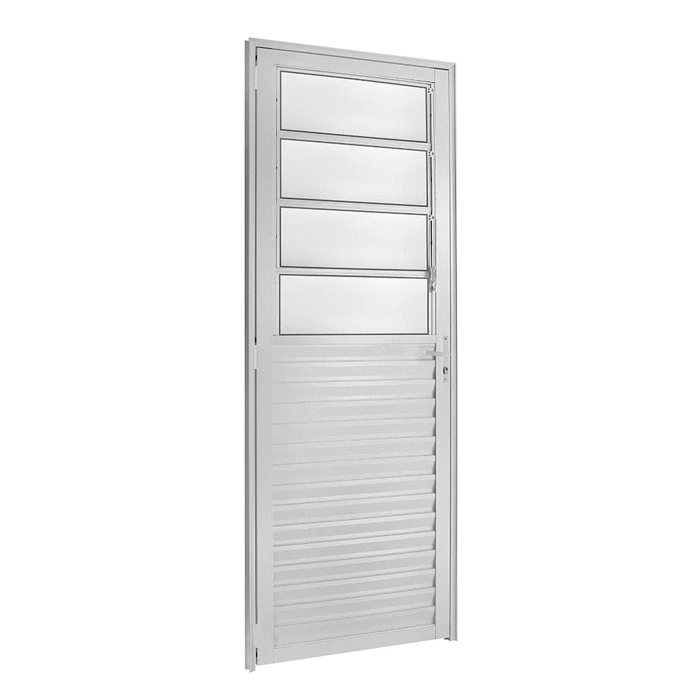 PORTA BASCULANTE COM PALHETA ESQUERDA VMBOR 210X80 BRANCO FORTSUL ESQUADRISUL