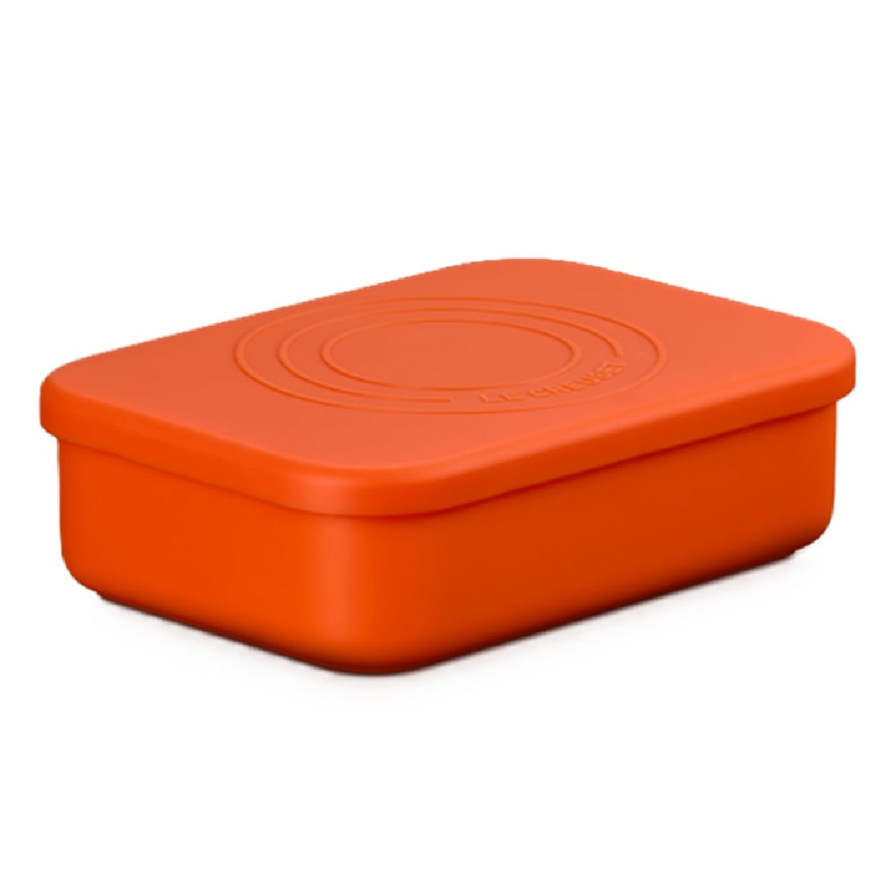 POTE DE SILICONE LE CREUSET RETANGULAR 1L LARANJA 42417340900000