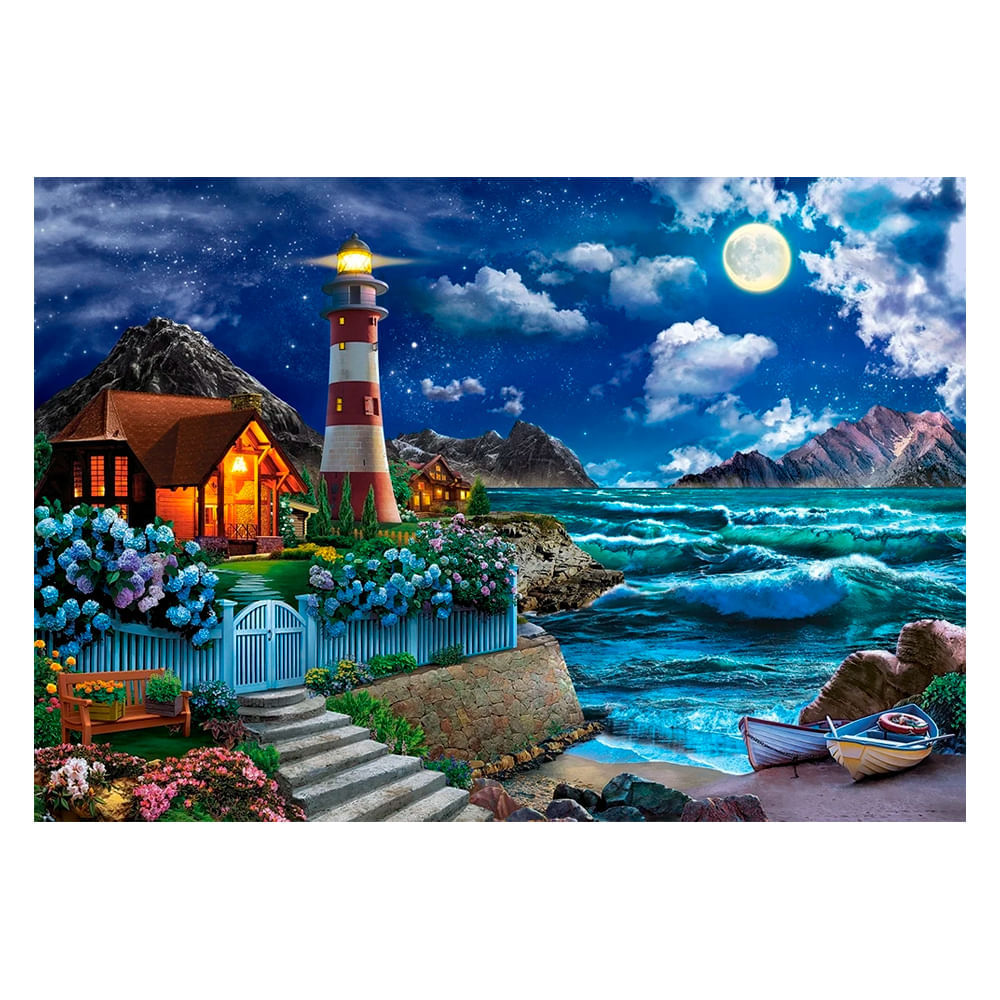 Foto 2 de Puzzle 1000 peças Noite no Oceano - Imp. Castorland