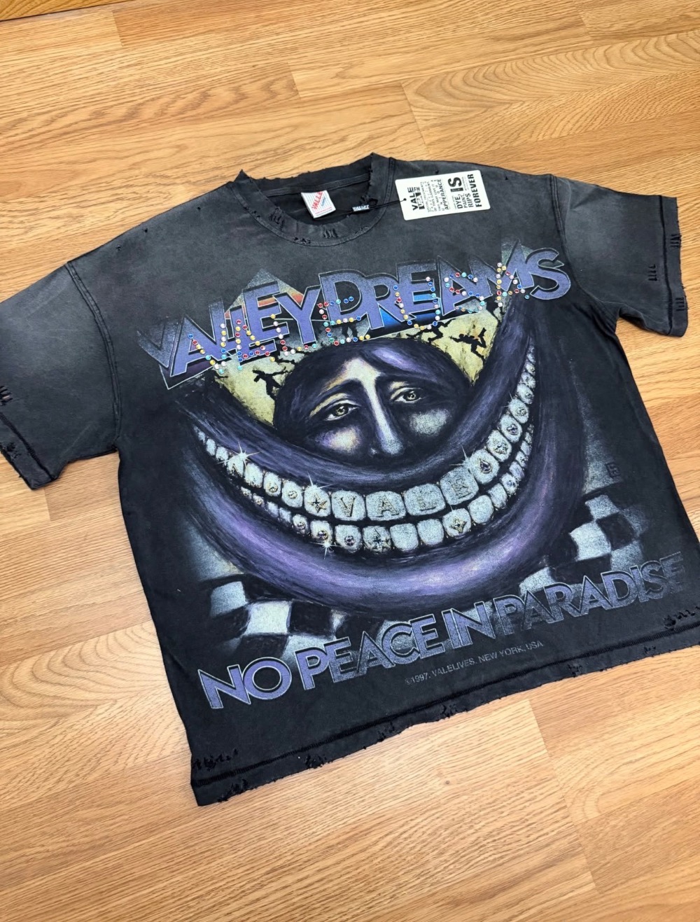 Camiseta Vale Lives Forever Smiley Face Black — G, Novo