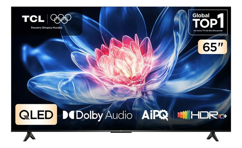Smart TV TCL 65'' QLED 4K WiFi Bluetooth Google TV