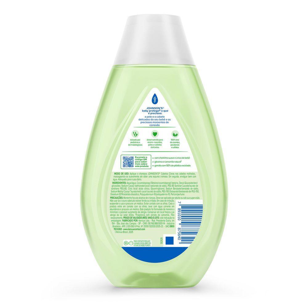 Foto 2 de KIT 6 Shampoos Johnson's Baby Cabelos Claros 400ml