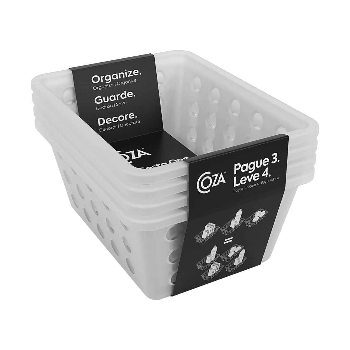 Kit Cesta Pequena Coza Linha One Cor Natural Natural Coza