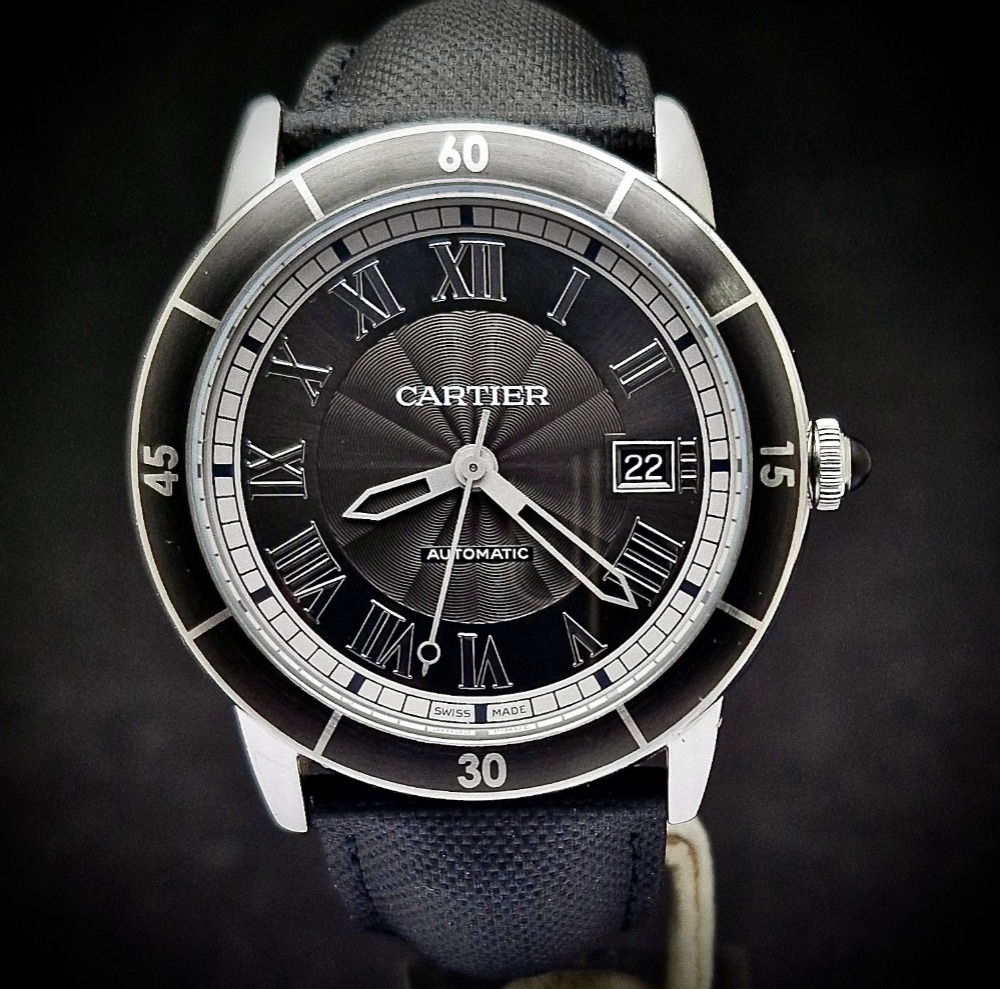 Relógio Cartier Ronde Croisiere Automatic Black 42mm — Único, Usado