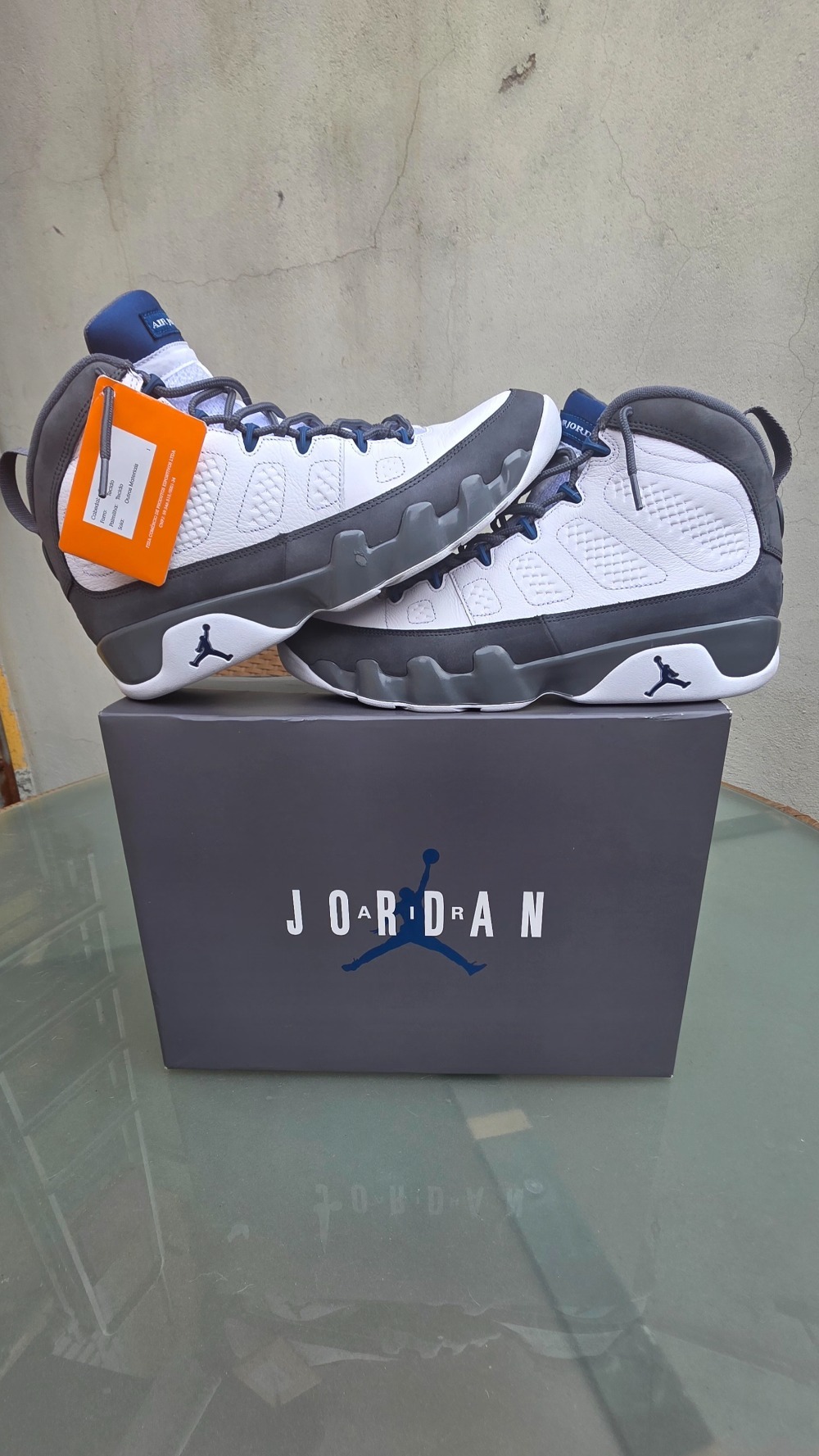 Air Jordan 9 Flint Grey French Blue — 46, Usado