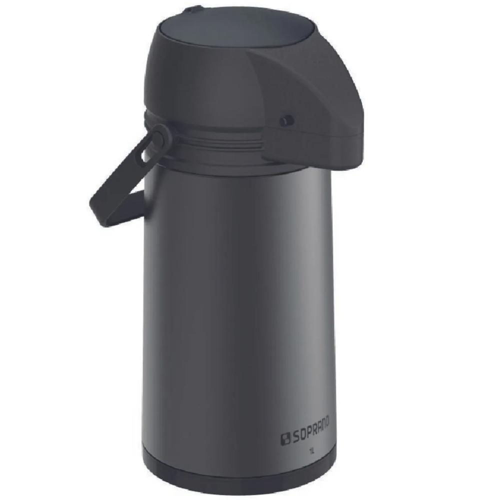 Garrafa Térmica De Inox 1l Single Soprano Preto