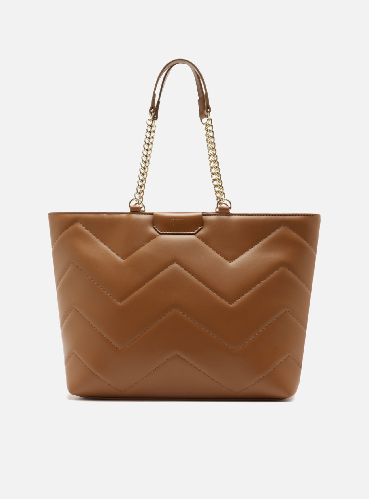 Bolsa Shopping Marrom Grande Matelassê Alça Corrente