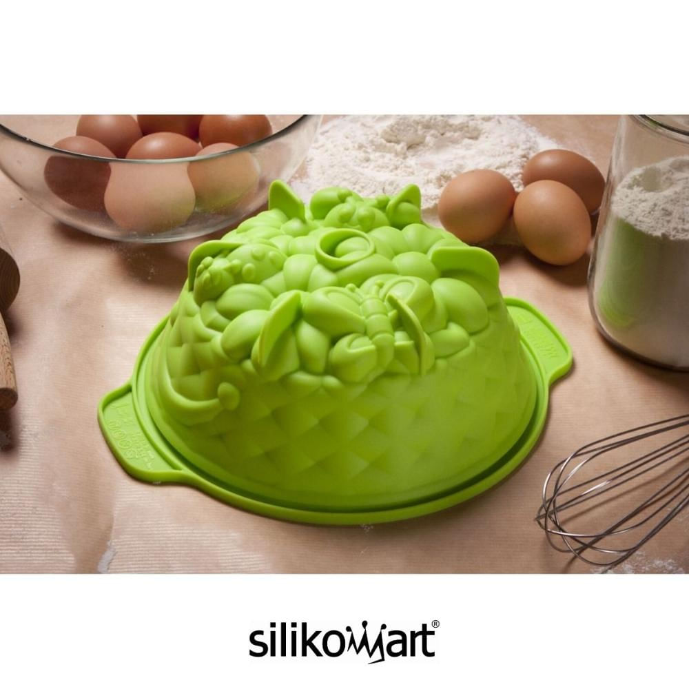 Foto 3 de Forma Silicone Bolo Torta Springlife Decorativa 20cm Silikomart