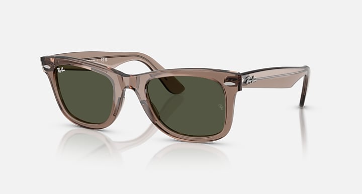 Ray-Ban Óculos De Sol Original Wayfarer Classic - Quadro Marrom-claro Transparente Lente Verde 50-22
