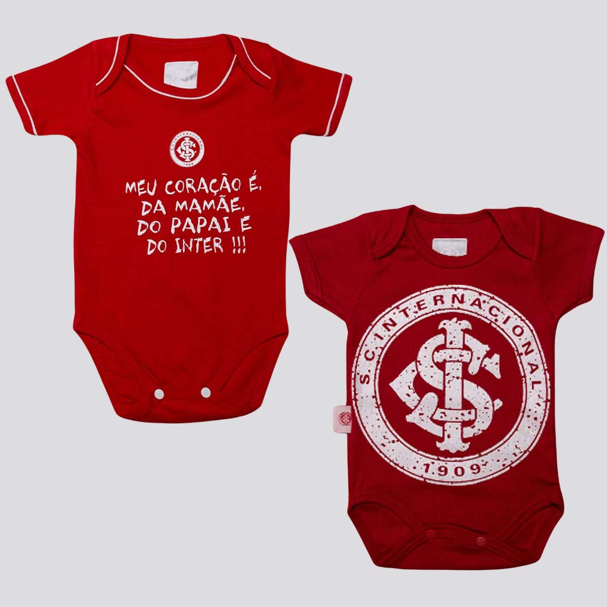 Kit Internacional Bodys Vermelho e Branco