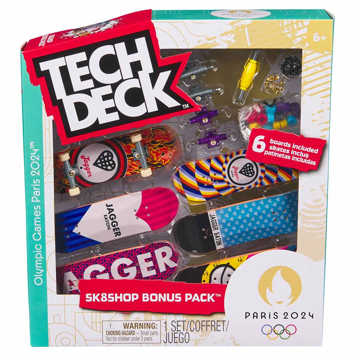 Kit 3 Skate De Dedo Coleção Jagger Paris 2024 -Tech Deck
