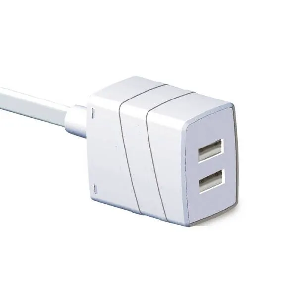 CABO PROL C/TOMADA USB DUPLO A 3M BR FORCELINE