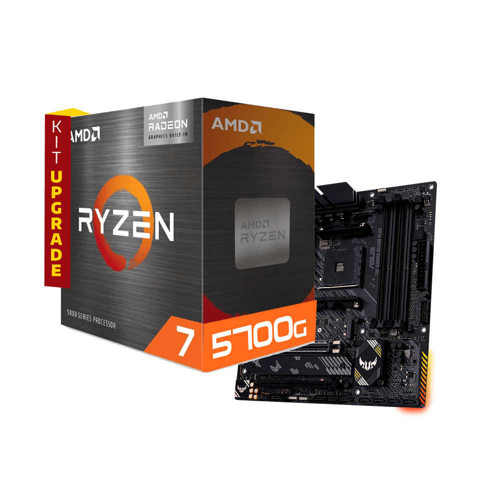 Kit Upgrade AMD Ryzen 7 5700g, Placa Mãe Asus AM4 B550M-PLUS Tuf Gaming, Neologic - NLI83108