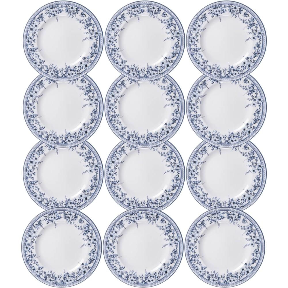 Conjunto 12 Pratos Rasos de Porcelana 28cm Azzura Tramontina Servir Restaurantes Eventos Buffet