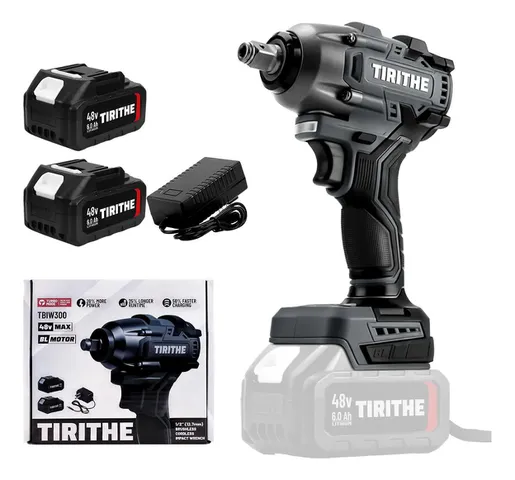 Chave De Impacto Brushless 500nm Com 2 Baterias 48v