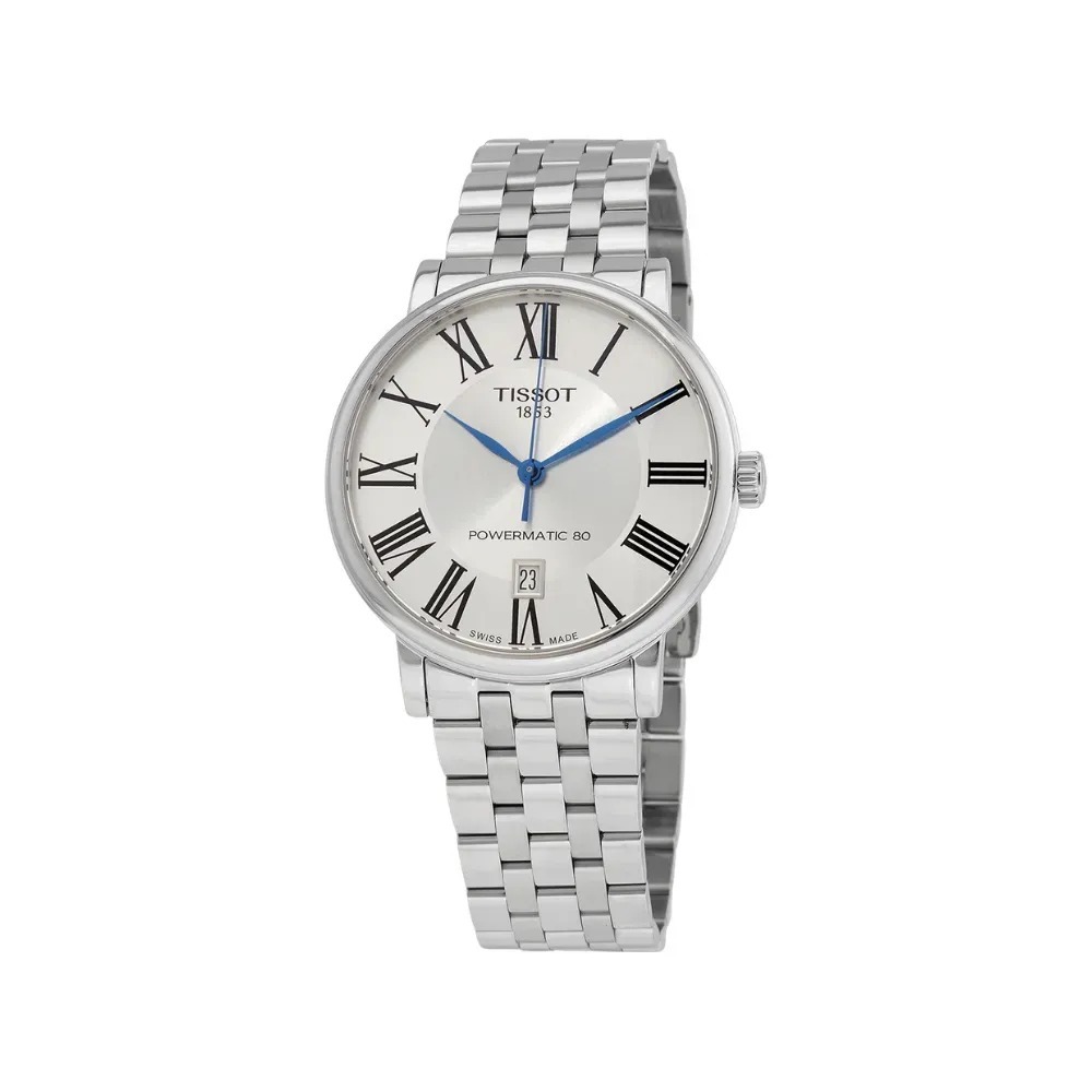 Relógio Tissot Carson Powermatic 80 Automatic Silver Dial 40 mm — Único, Novo