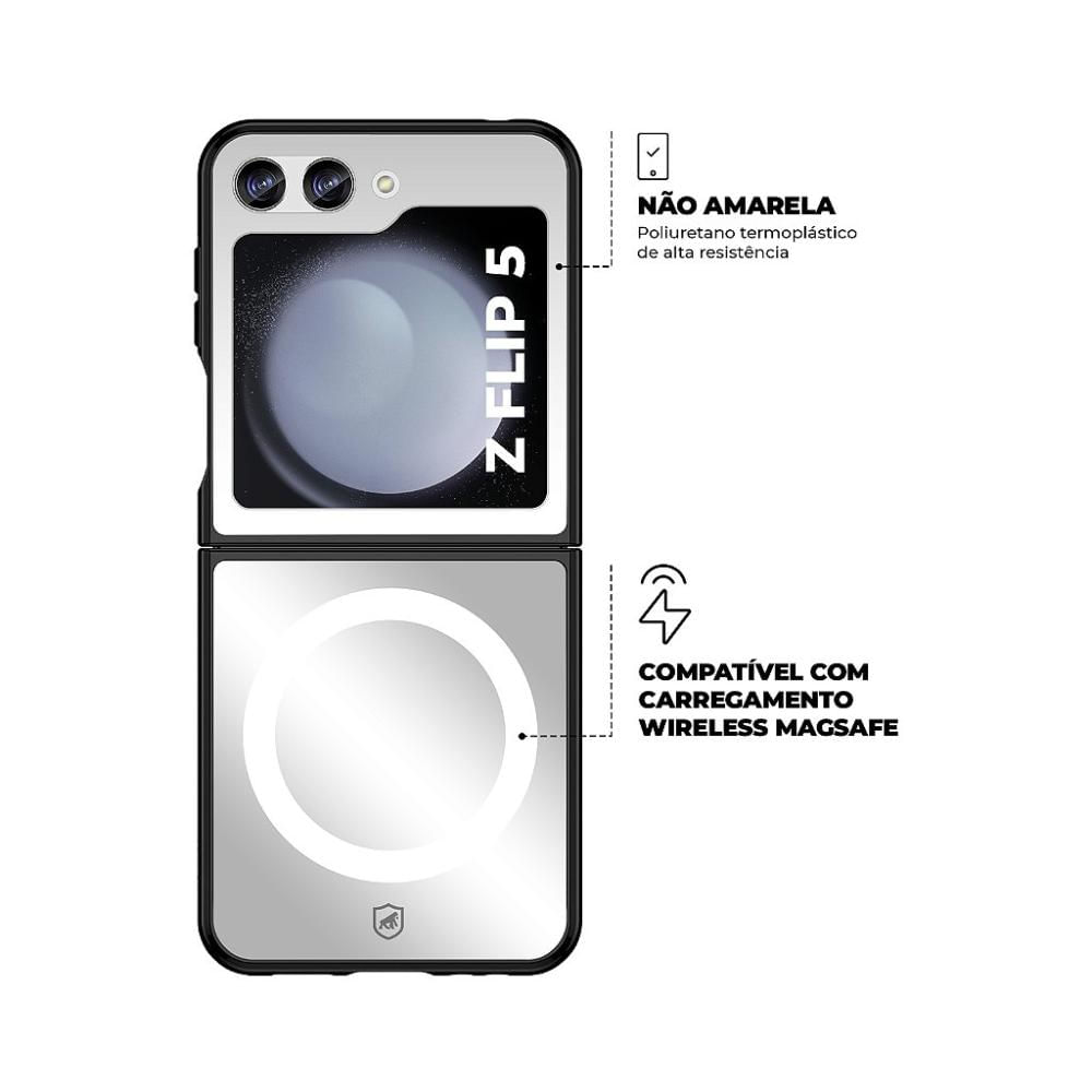 Foto 4 de Capa MagSafe para Samsung Galaxy Z Flip 5 - Preta - Gshield
