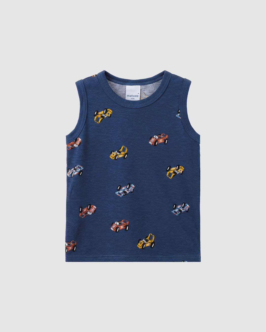 Regata Infantil Menino Carrinhos Em Algodão Malwee Kids — Azul - 8