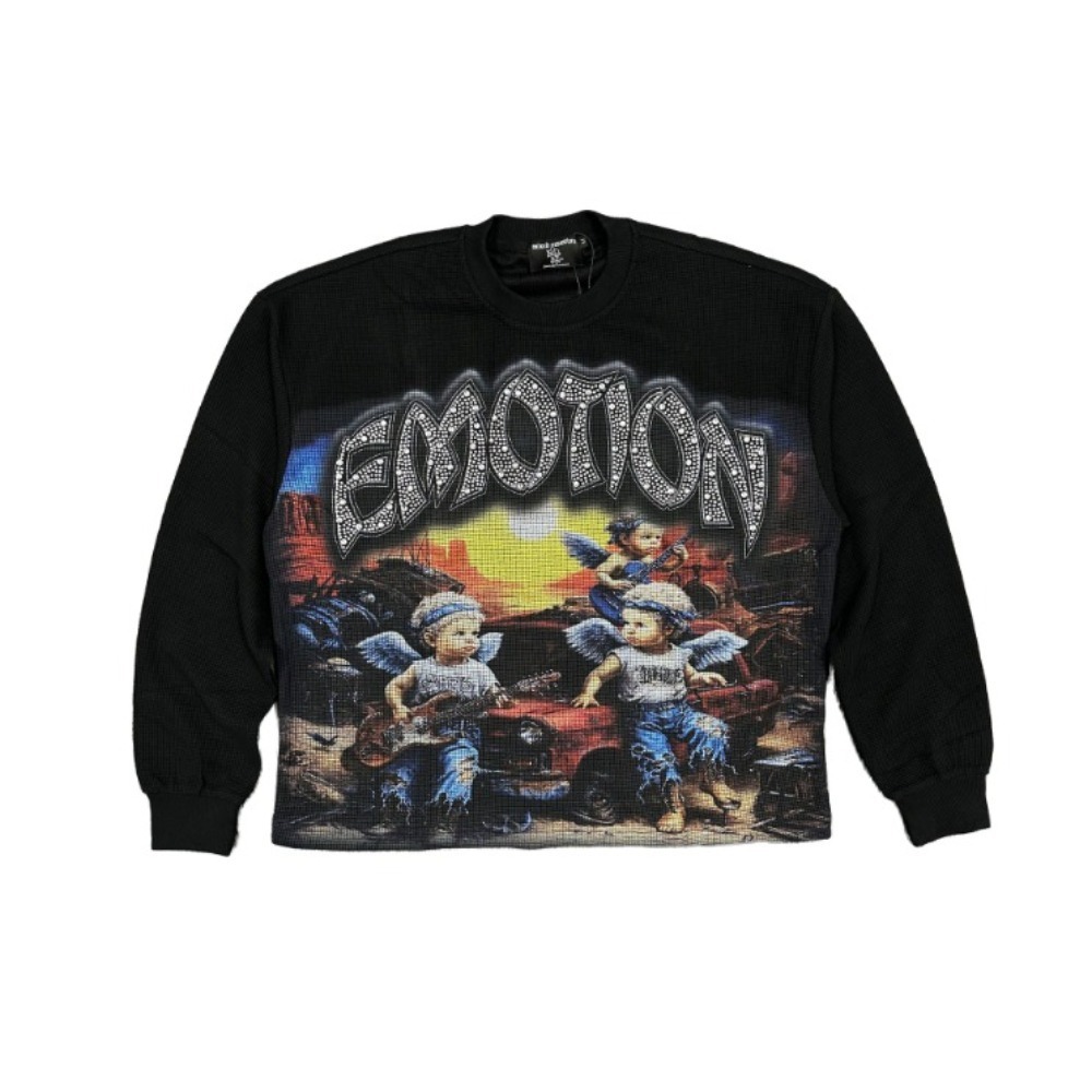 Camiseta Mixed Emotions Sunrise Thermal Long Sleeve Black — G, Novo
