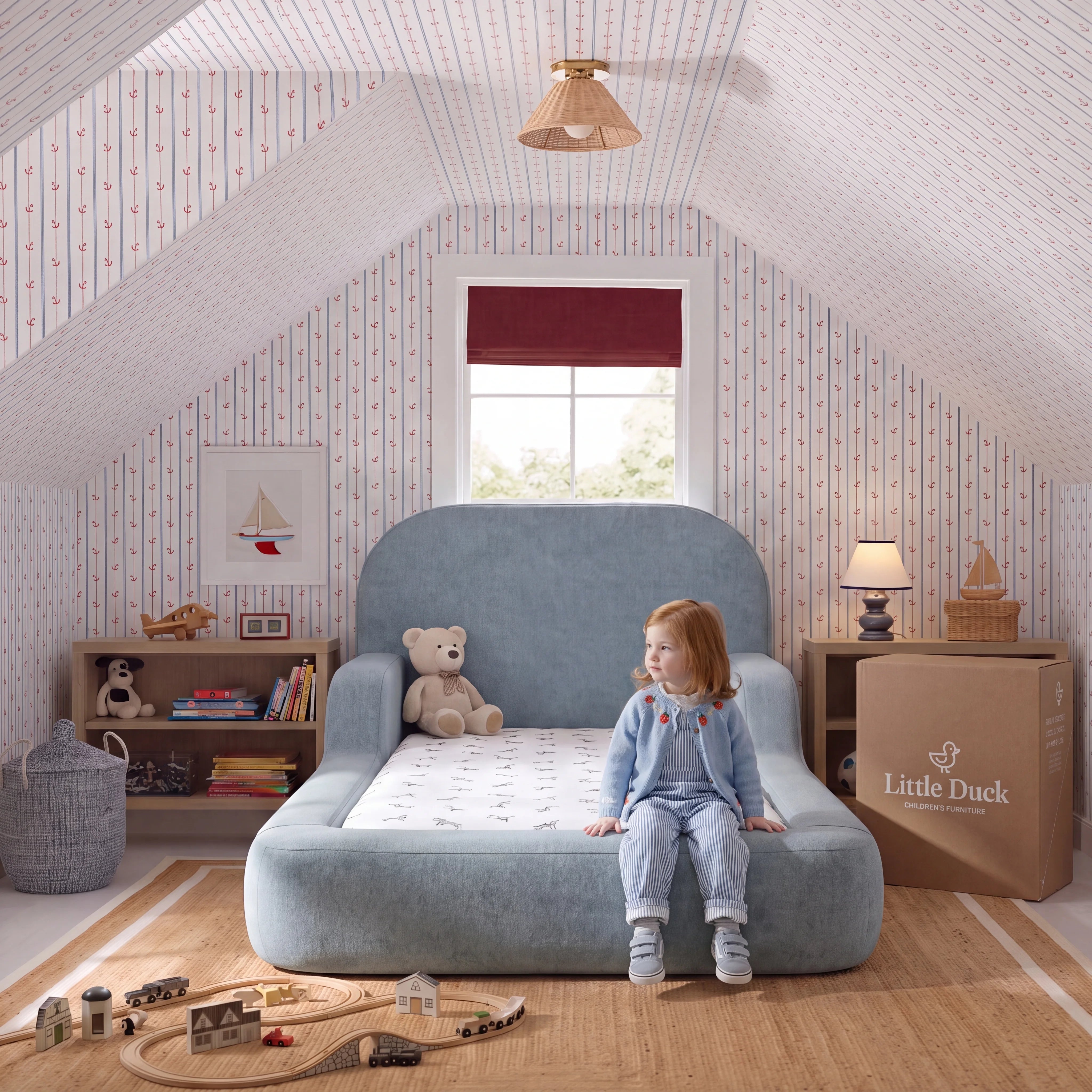 Cama Montessoriana Viuva - Azul Claro