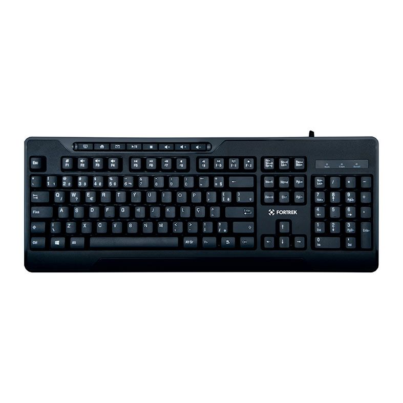 Teclado Fortrek OLK101, ABNT2, Preto, 75858