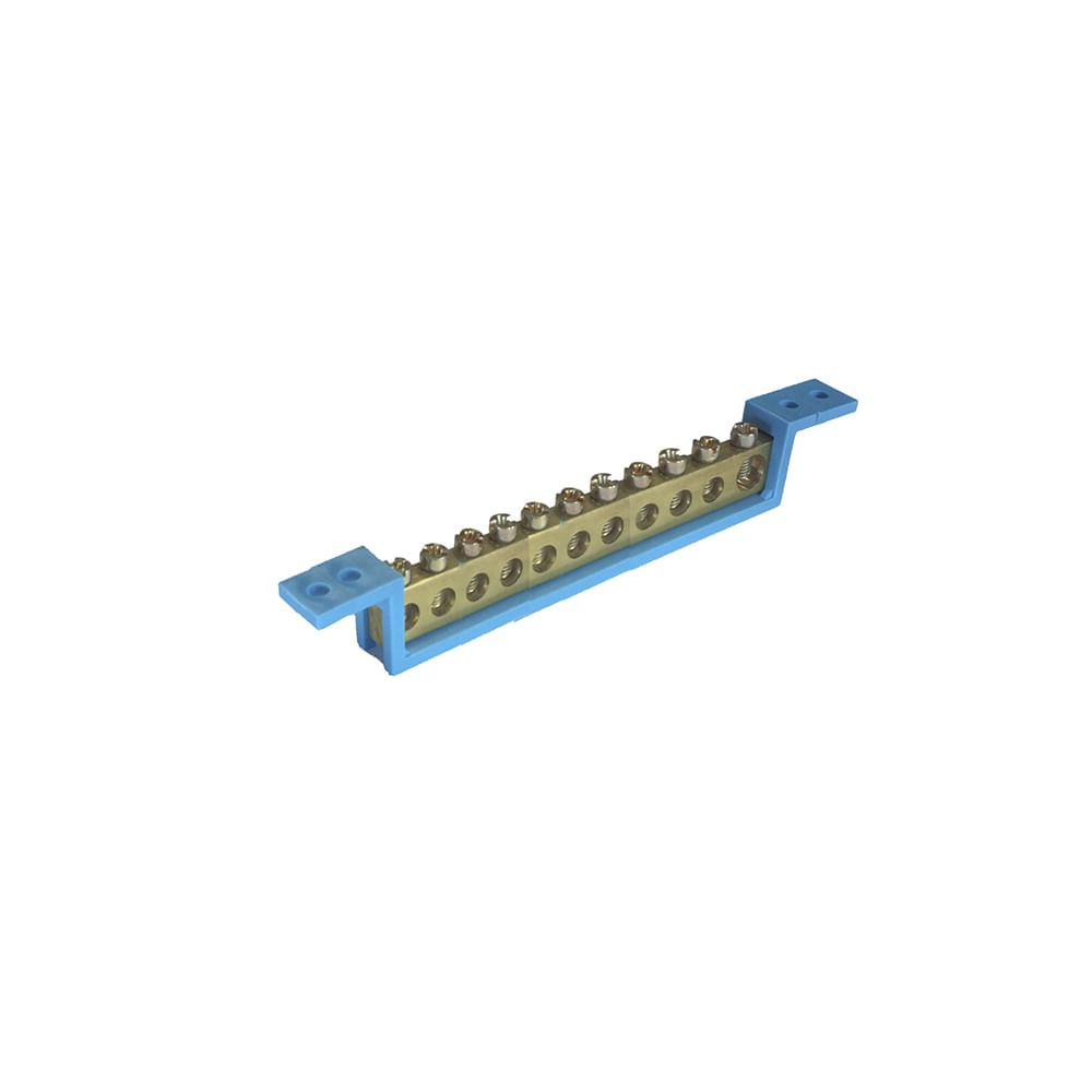 Barramento Neutro 11 Terminais Azul Fix 89 E 119 Mm Steck