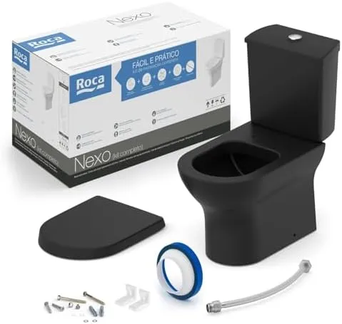 BACIA C/CX+CP INST ASS TERM NEXO MATTE BLACK ROCA