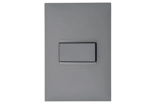 1 INTERRUPTOR SIMPLES 10A 4X2 CINZA - PIAL PLUS+ PIAL