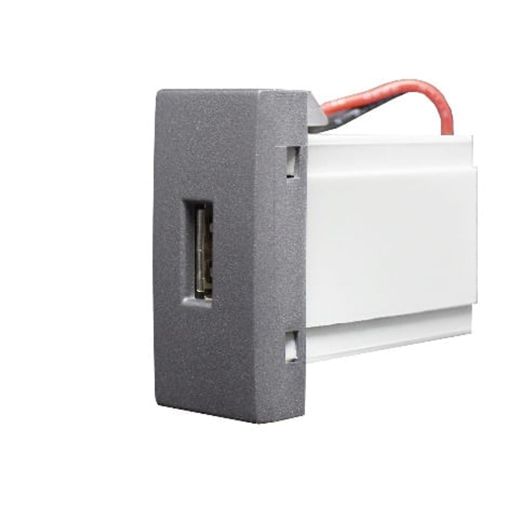 Módulo Usb 2a Inova Pró Class Grafite Alumbra