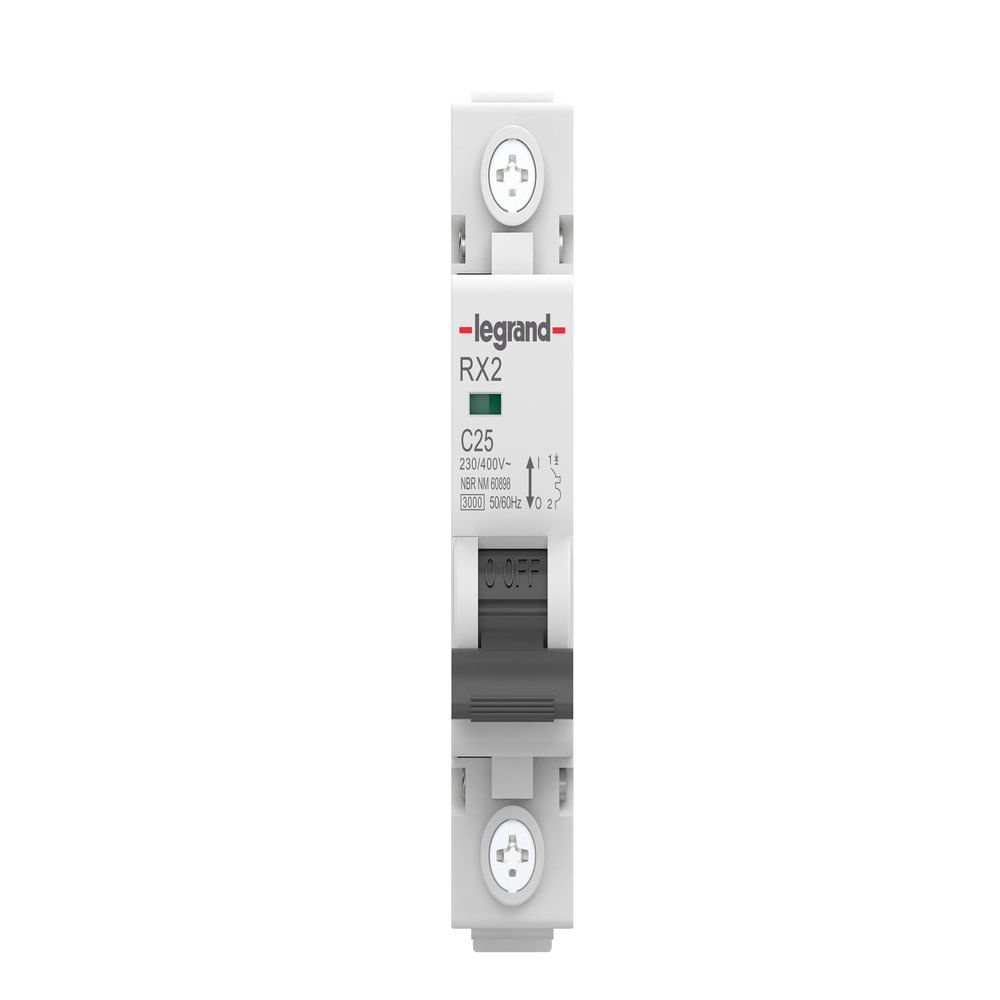 Minidisjuntor Rx2 25A Monopolar 3Ka Curva C Legrand