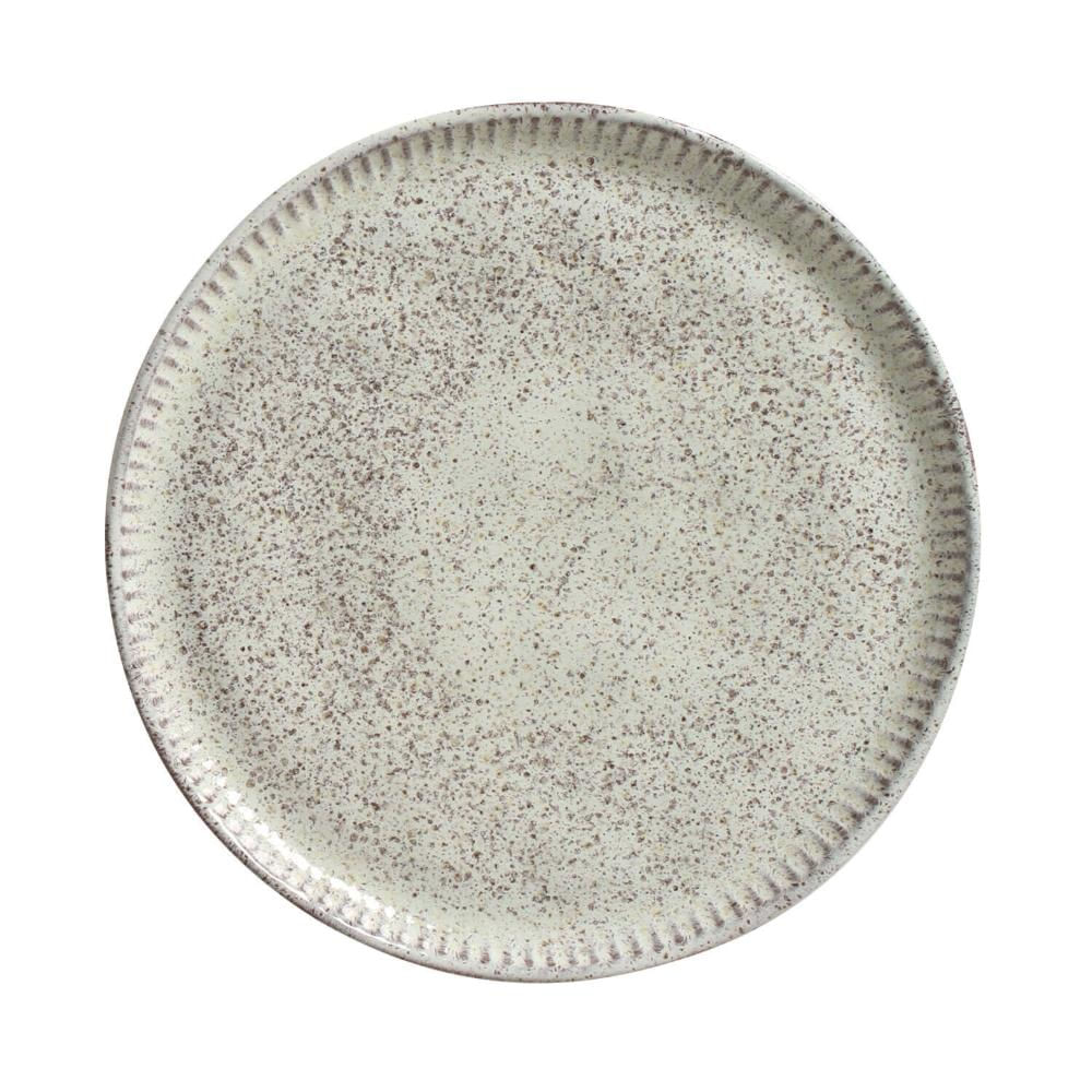 Conjunto com 6 Pratos de Sobremesa Linhas Pistache Ø21,5cm
