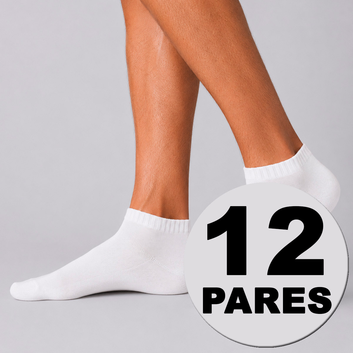 Kit Meia Dallf Cano Curto 12 pares Branca