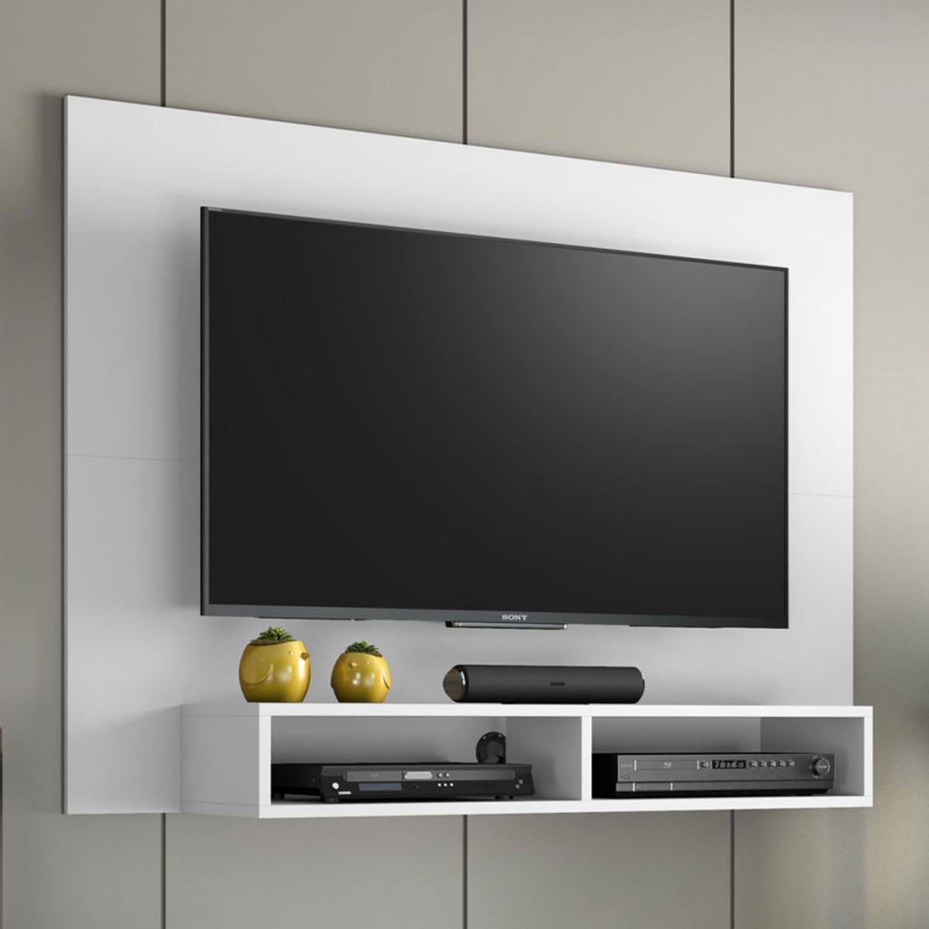 Painel para TV Até 43 Polegadas Nuevo Branco New - Pnr Móveis