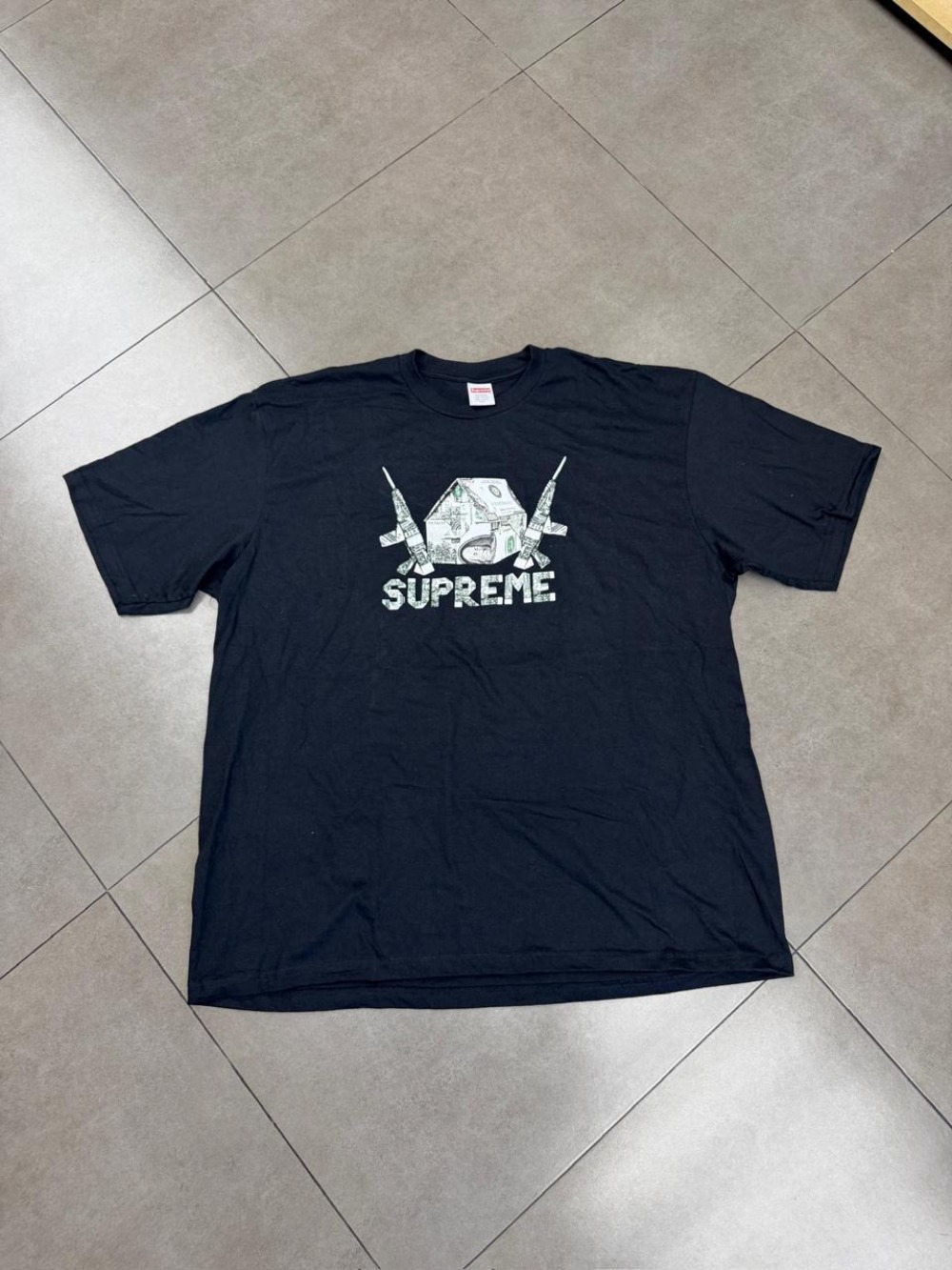 Camiseta Supreme Origami Black SS26-W7 — XG, Novo
