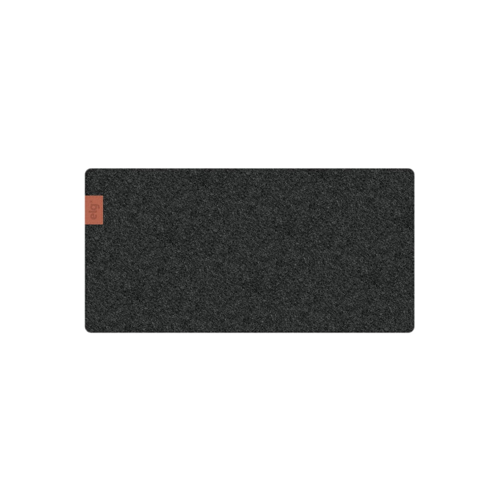 Mousepad Deskmat Essential Office ELG Feltro 60x30cm com Porta-Copo Cinza Escuro