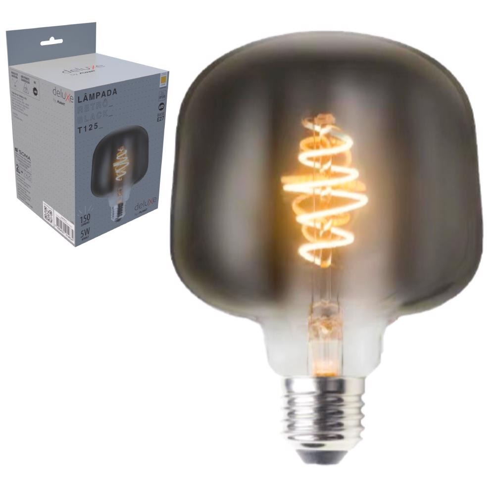 Lâmpada Led Retro Black T125 5W 2200K AVANT