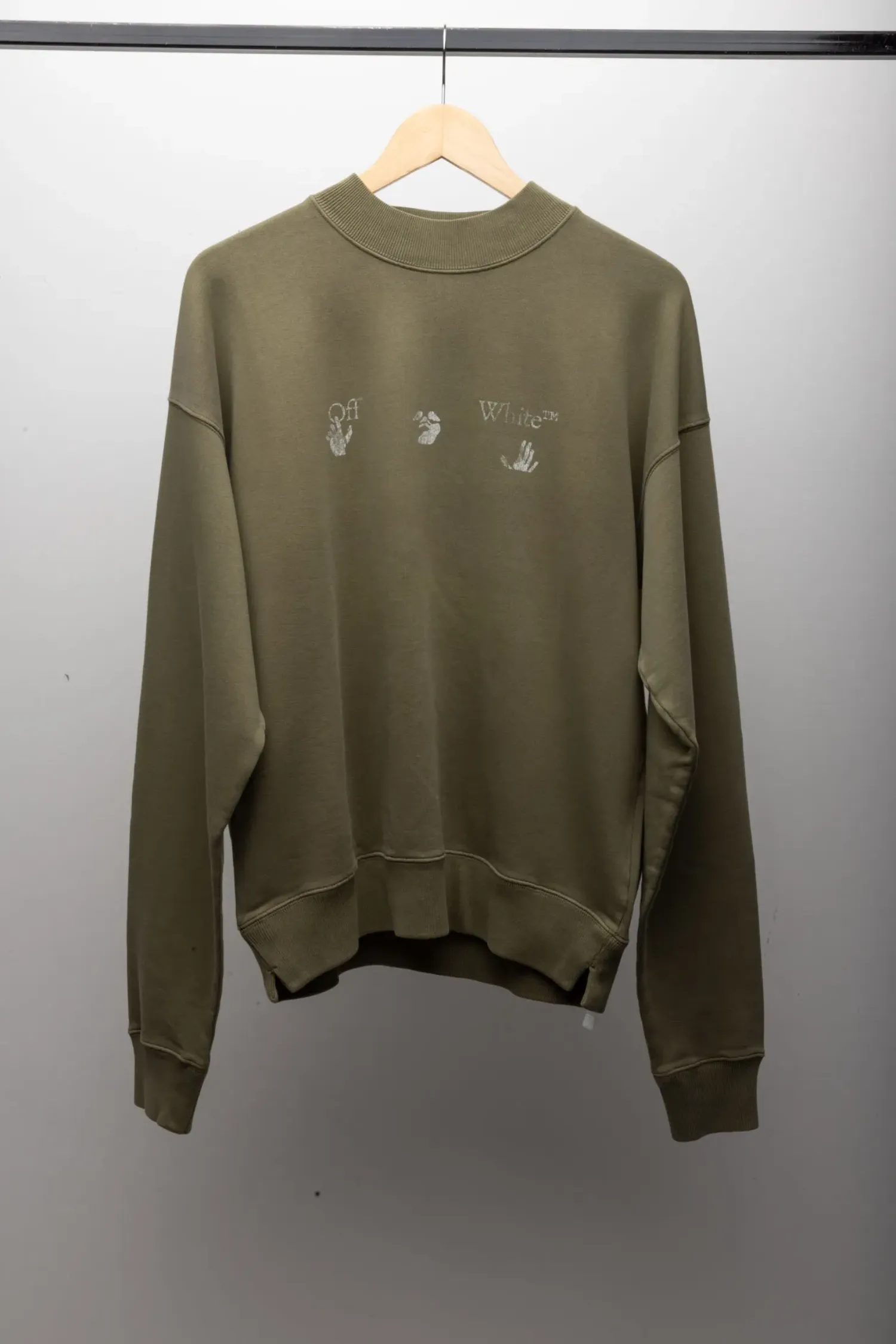 Crewneck Off-White Green Moss — PP, Novo