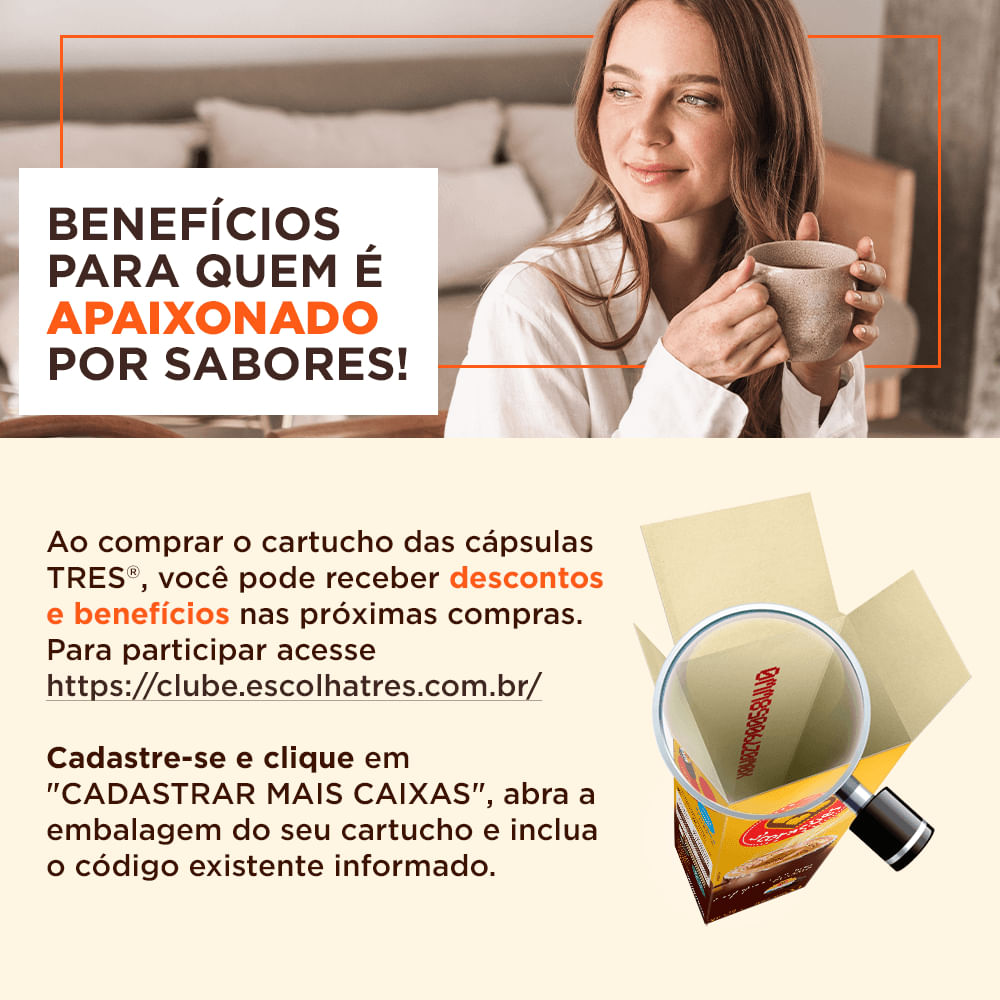 Foto 5 de Cápsula de Cappuccino Napolitano TRES 3 Corações